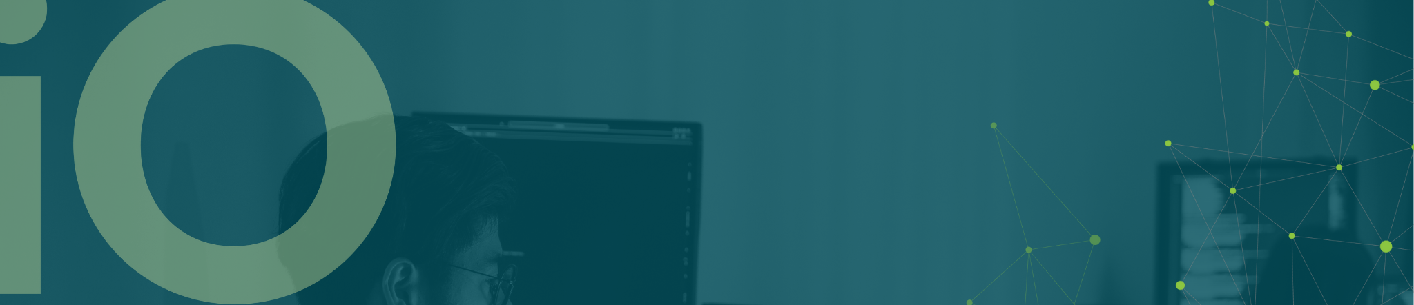 An aqua green coloured design element for a blog.
